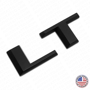 19-22 Matte Black Silverado 1500 Tailgate LT Letter Logo Emblem Badge Z71 4x4