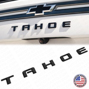 2021+ Chevy Tahoe Gloss Black Liftgate Vehicle Nameplate Emblem Sport Decorate