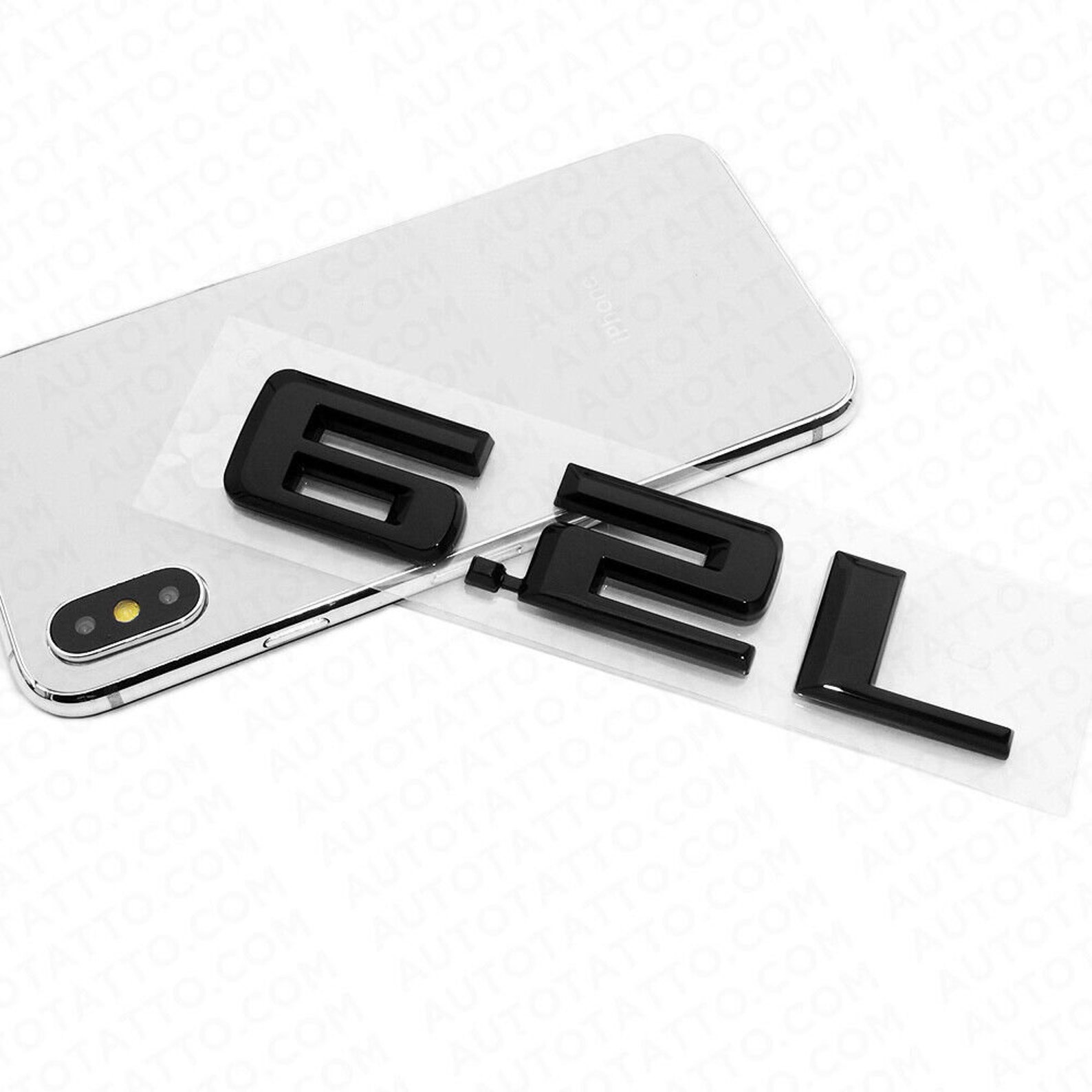 Gloss Black Vinyl BowTie Tailgate Emblem Overlay 2007-2013 Chevrolet Silverado E - Foto 3