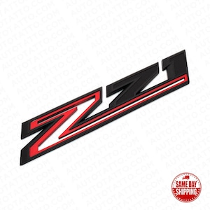 For Chevy 19-22 Silverado Z71 Fender Letter Sport Logo Emblem Badge Black Red