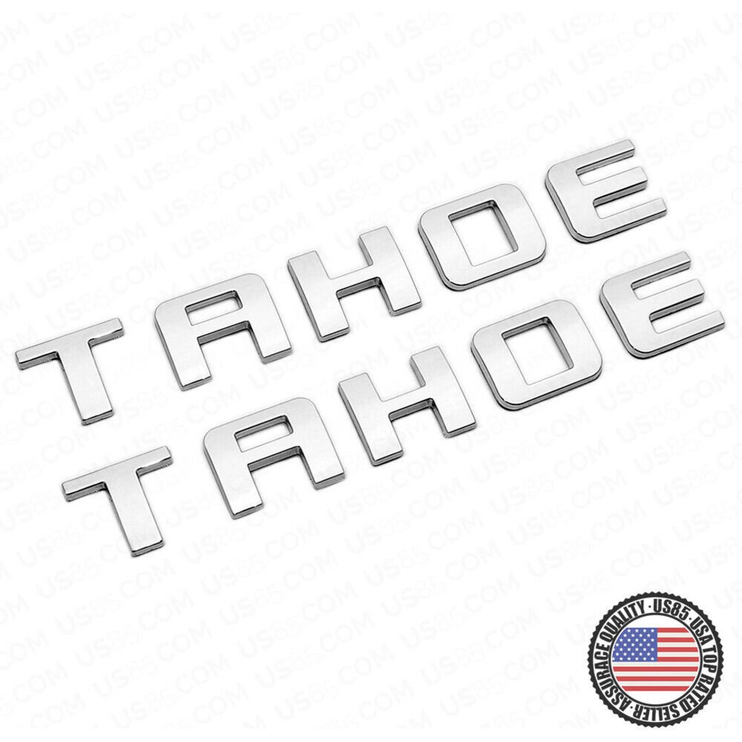 Gloss Black Overlay EMBLEM Fit TAHOE Nameplate Letter for GM 07-20