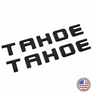 2x Chevy Tahoe Front Door Liftgate Nameplates Letter 3D Emblem Z71 Gloss Black