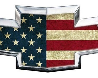 2x American Flag US Universal Chevy Silverado Vinyl Decal Emblem Overlay Sticker