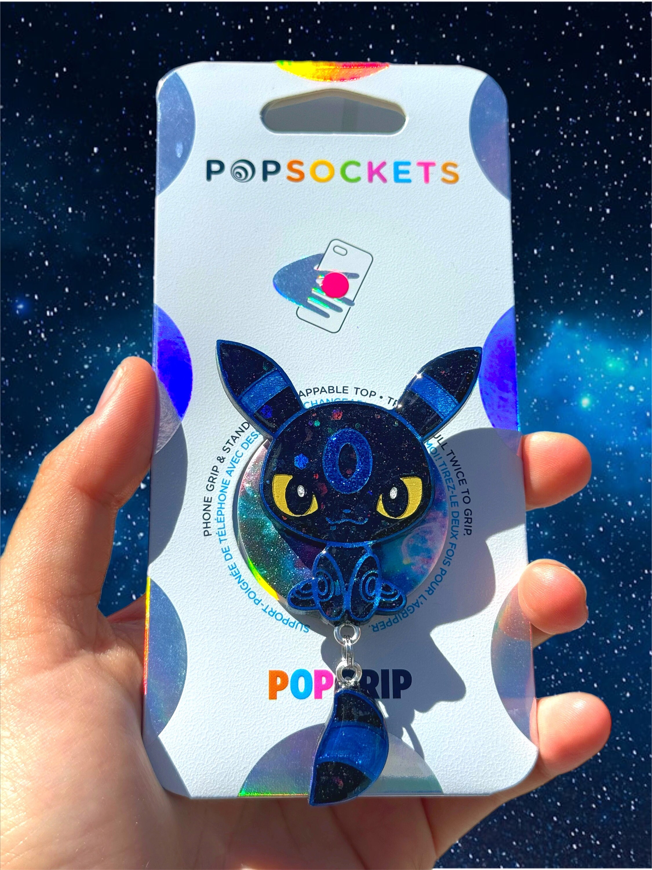 PopGrip PopSocket Motif Cœur Minimaliste Bleu Marine - Support Téléphone Adhésif, Interchangeable - Compatible Avec Coques Lisses, Non Sans Fil