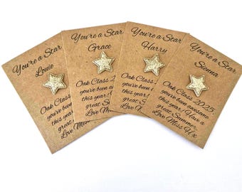 Personalised End of Year Star Gift Card For Students From Teacher