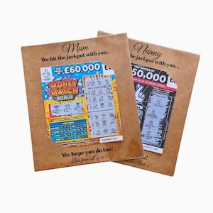 Personalised Father's Day Scratch Card Holder | Hit The Jackpot With You Gift Holder | Father's Day Gift image 3