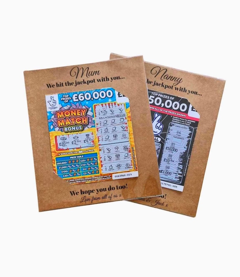 Personalised Father's Day Scratch Card Holder | Hit The Jackpot With You Gift Holder | Father's Day Gift image 3