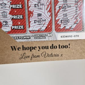 Personalised Father's Day Scratch Card Holder | Hit The Jackpot With You Gift Holder | Father's Day Gift image 10