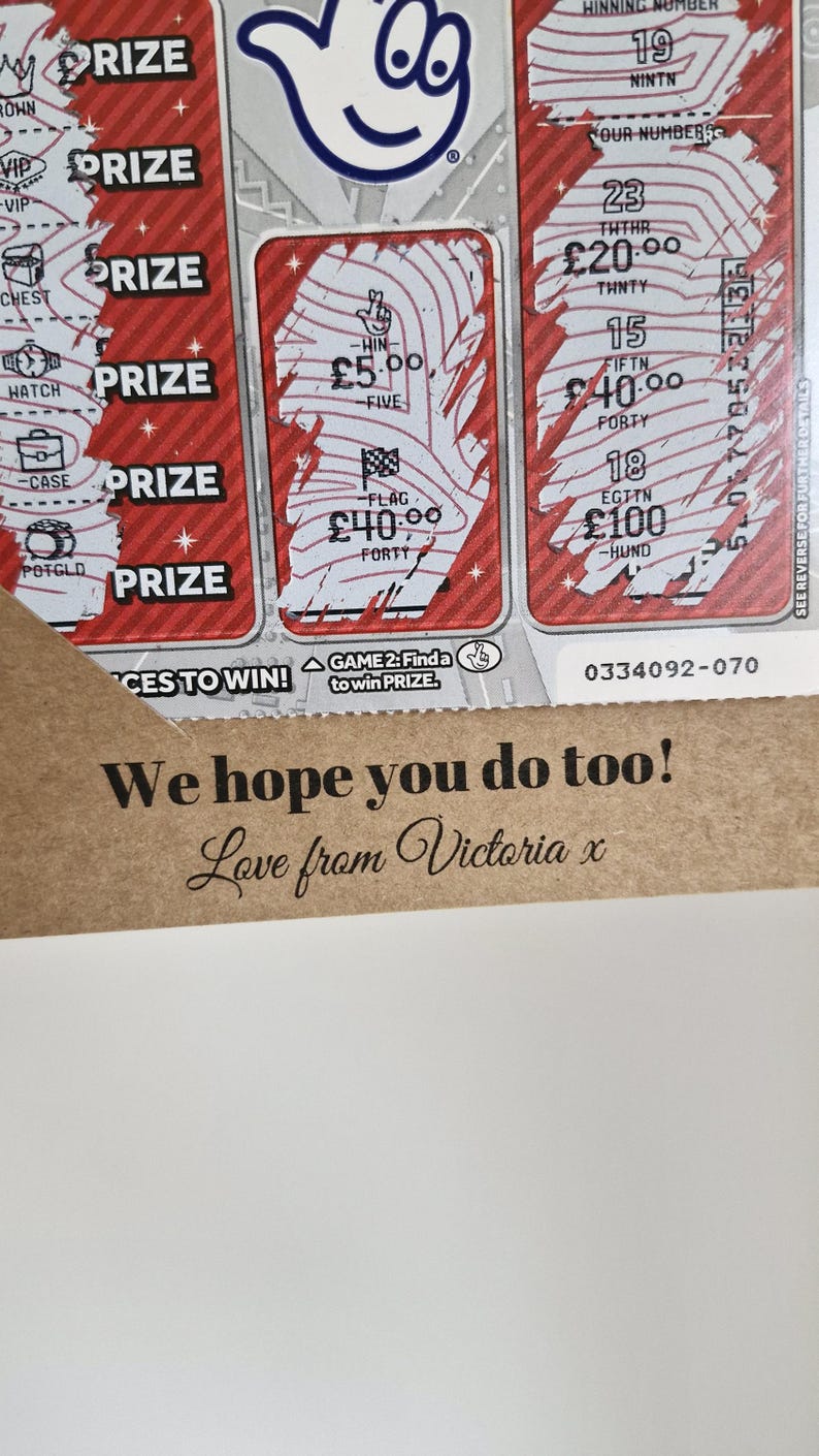 Personalised Father's Day Scratch Card Holder | Hit The Jackpot With You Gift Holder | Father's Day Gift image 10