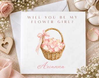 Personalised Flower Girl Proposal Card | Will You Be My Flower Girl Card | Flower Girl Gift