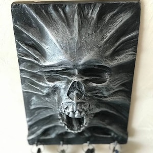 personalized key holder for wall, Key hanger, horror nun