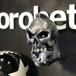 Soporte para casco de calavera, colgador para casco de motocicleta, almacenamiento para casco