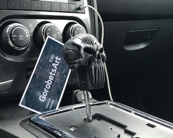 Skull Car Gearshift Handle: Interior Decor Lever