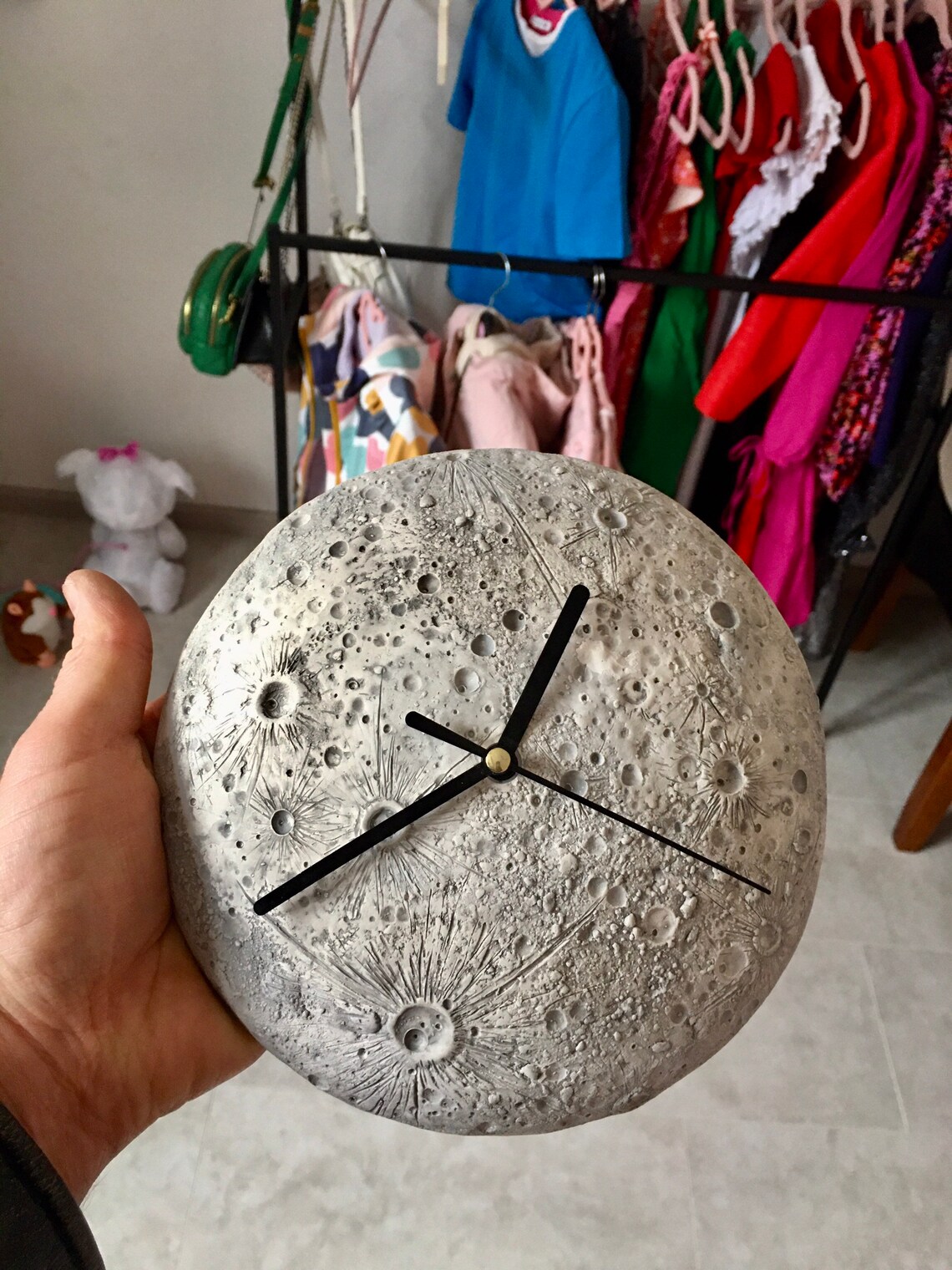 Moon Wall Clock Moon Table Clock Decor Etsy