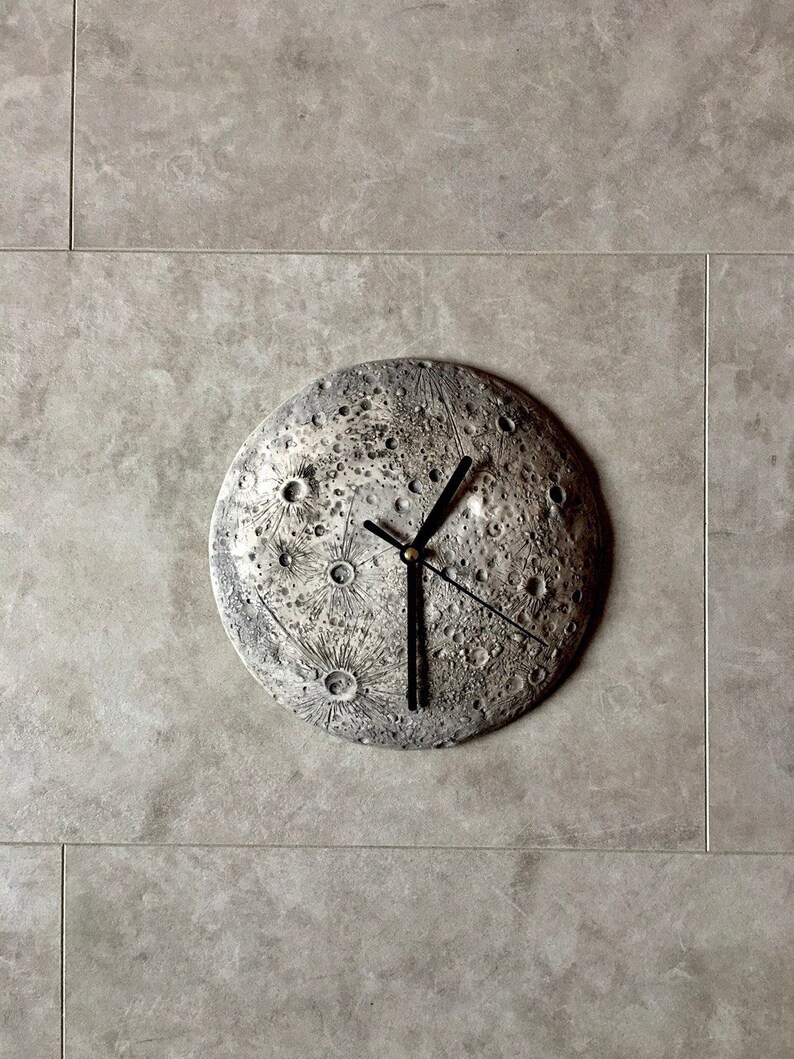 Moon Wall Clock Moon Table Clock Decor Etsy