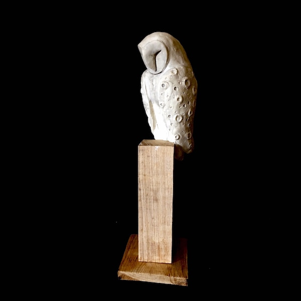owl art, barn moon owl home decor, owl in the moon