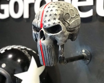 Skull Helmet Rack: Motorcycle Helmet Holder with Teeth