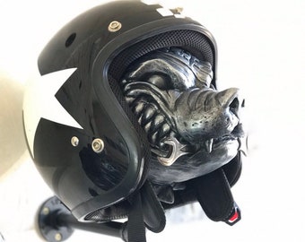 Pit Bull Helmet Holder, helmet organizer, birthday gift for biker