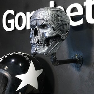 Indian motorcycle helmet holder, Helmet stand skull