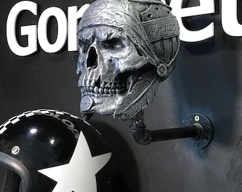 Indian motorcycle helmet holder, Helmet stand skull