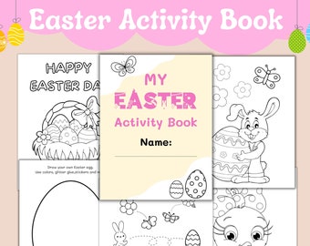 Easter Activity Book, Easter Coloring Pages, Easter Printable Pages, Kids Worksheets, Kids Coloring Pages, Easter Party Games, Easter prints