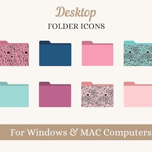 Desktop Folder Icons Mac Windows Icons Folder Icons Cute - Etsy