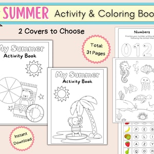 Summer Kids Activities, Summer Activity Book, Summer Activity Printable, Summer Activity Bundle, Kids Ultimate Activity Pack, Kids Coloring