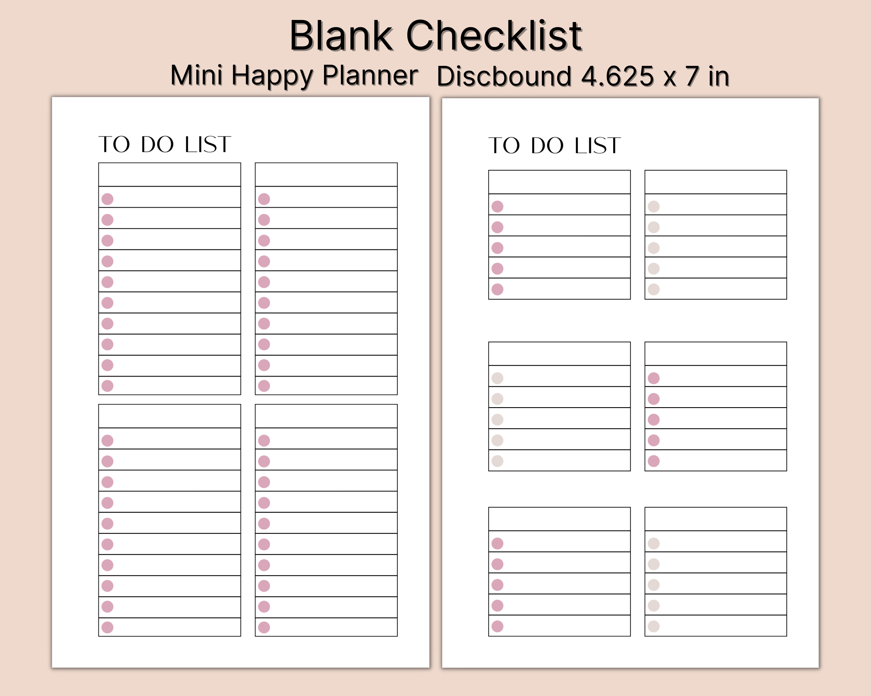 4 Paquets Papier Recharge A6 Perforé 6 Trous To Do List TXXATX - 180 Feuilles Crème Pour Planner Journal Liste Tâches