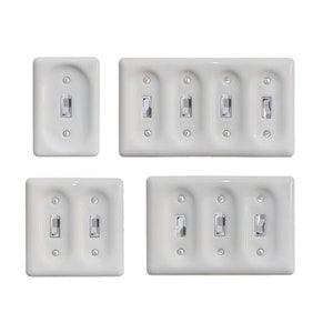 Pure White Ceramic Square Toggle Switch