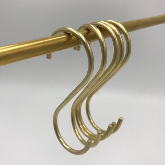 Solid Brass S Hook Etsy