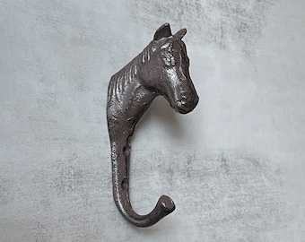Gancho de pared/perchero para abrigos con arte animal de hierro fundido de estilo vintage