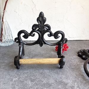 Cast Iron Vintage Style Toilet Paper Holder / Roll Holder