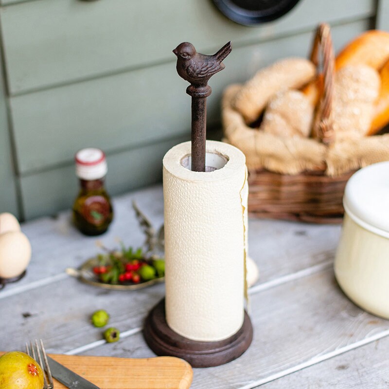 Cast Iron Bird Paper Towel Holder Etsy UK