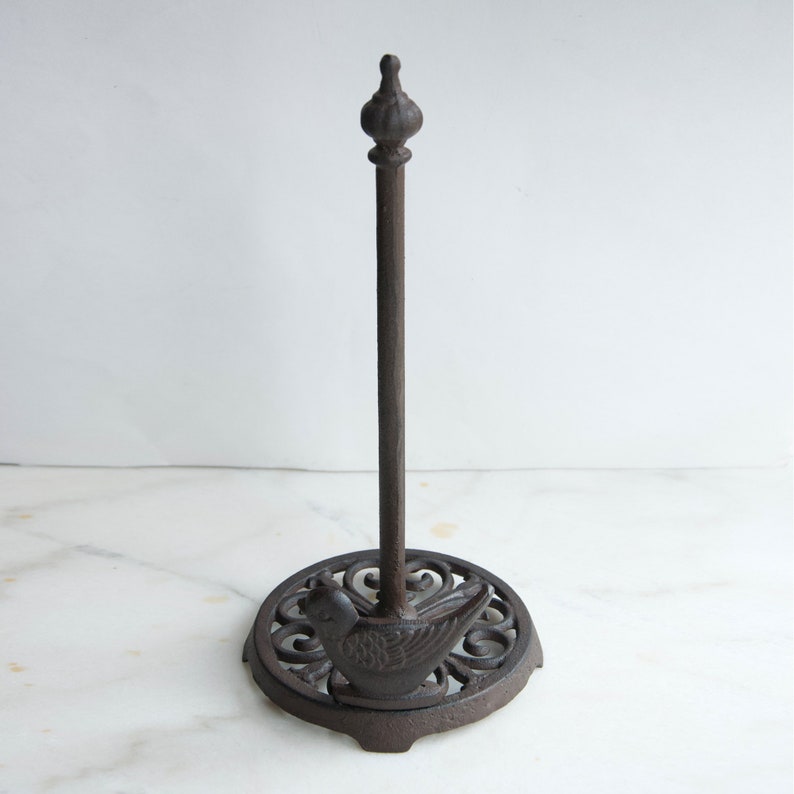 Retro Cast Iron Paper Towel Holder bird