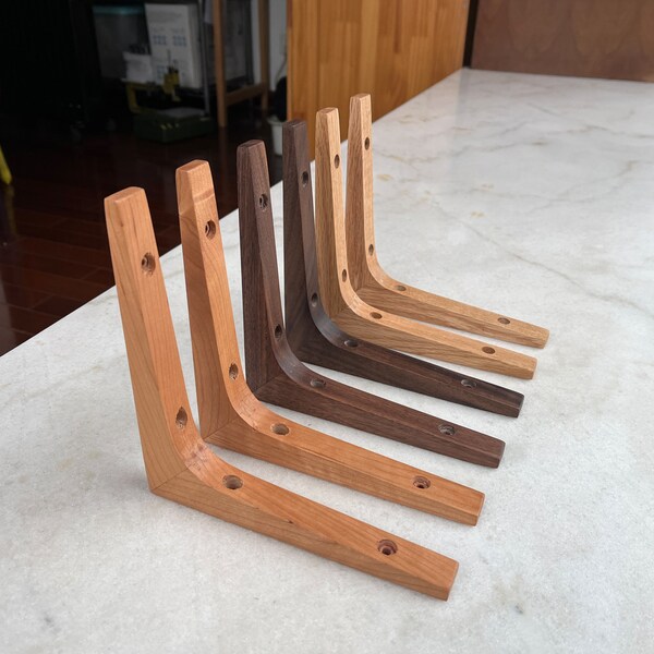 Solid Wood Shelf Bracket /1 Pair