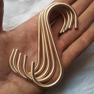 4mm Brass S Hook/ 5 Pieces/ Support Personalized Customization