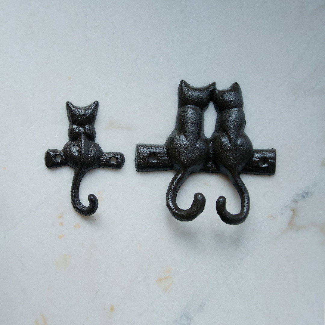 Cast Iron Cat Wall Hook Etsy