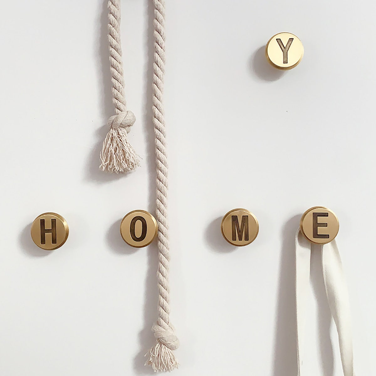 Solid Brass Letter 'C' Wall Hook