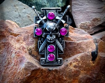 Inquisition Rosette Alien Skull Badge