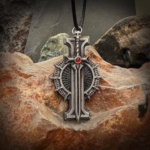 Inquisition Rosette with Sword Pendent