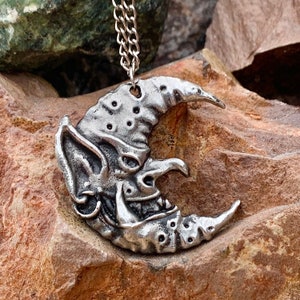 Evil Moon with Face Pendent