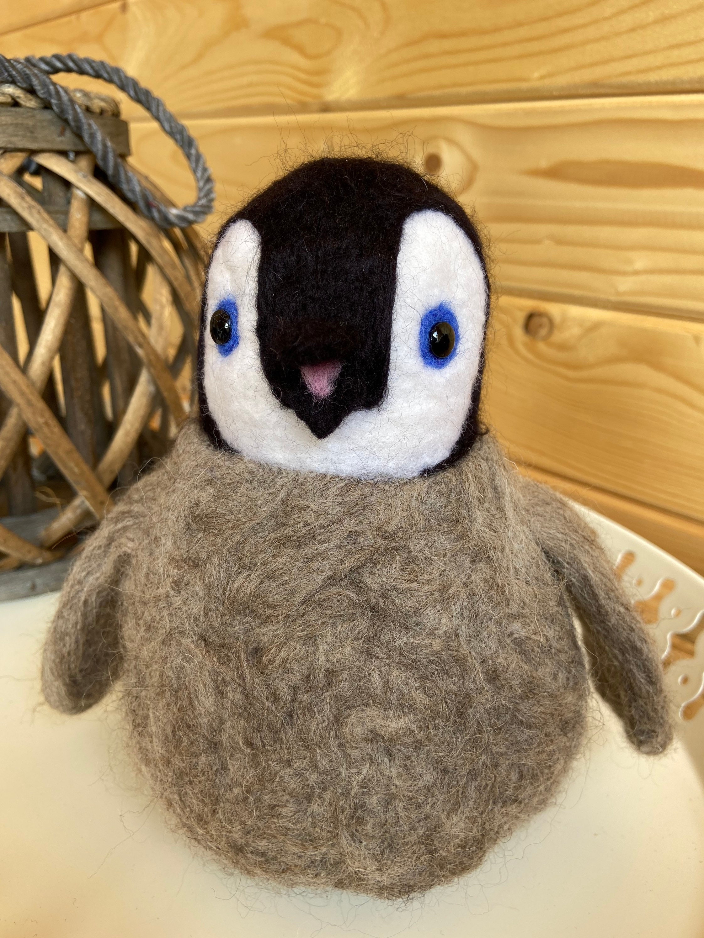 Needle felted penguin ideal gift for a nursery Etsy
