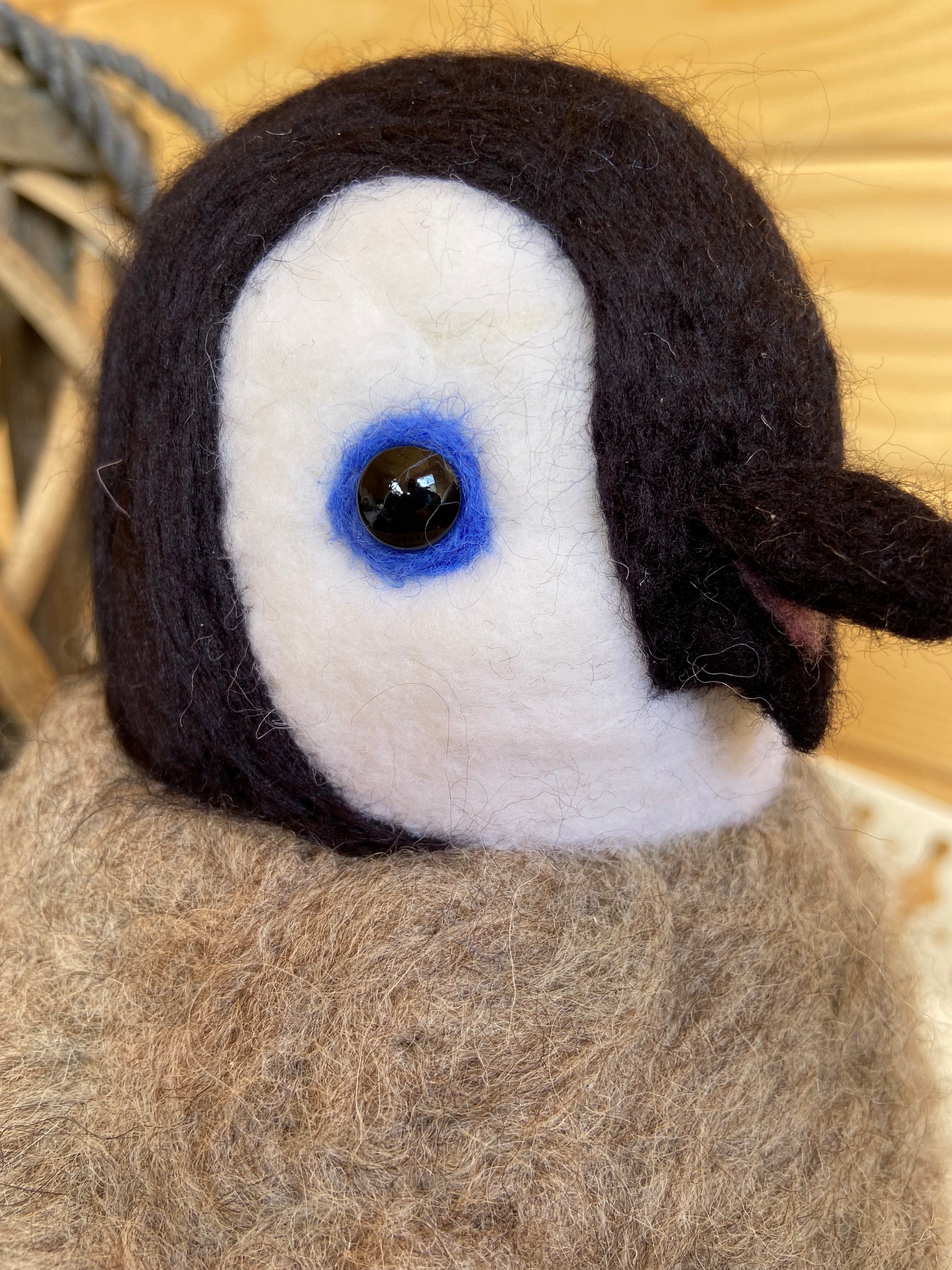 Needle felted penguin ideal gift for a nursery Etsy