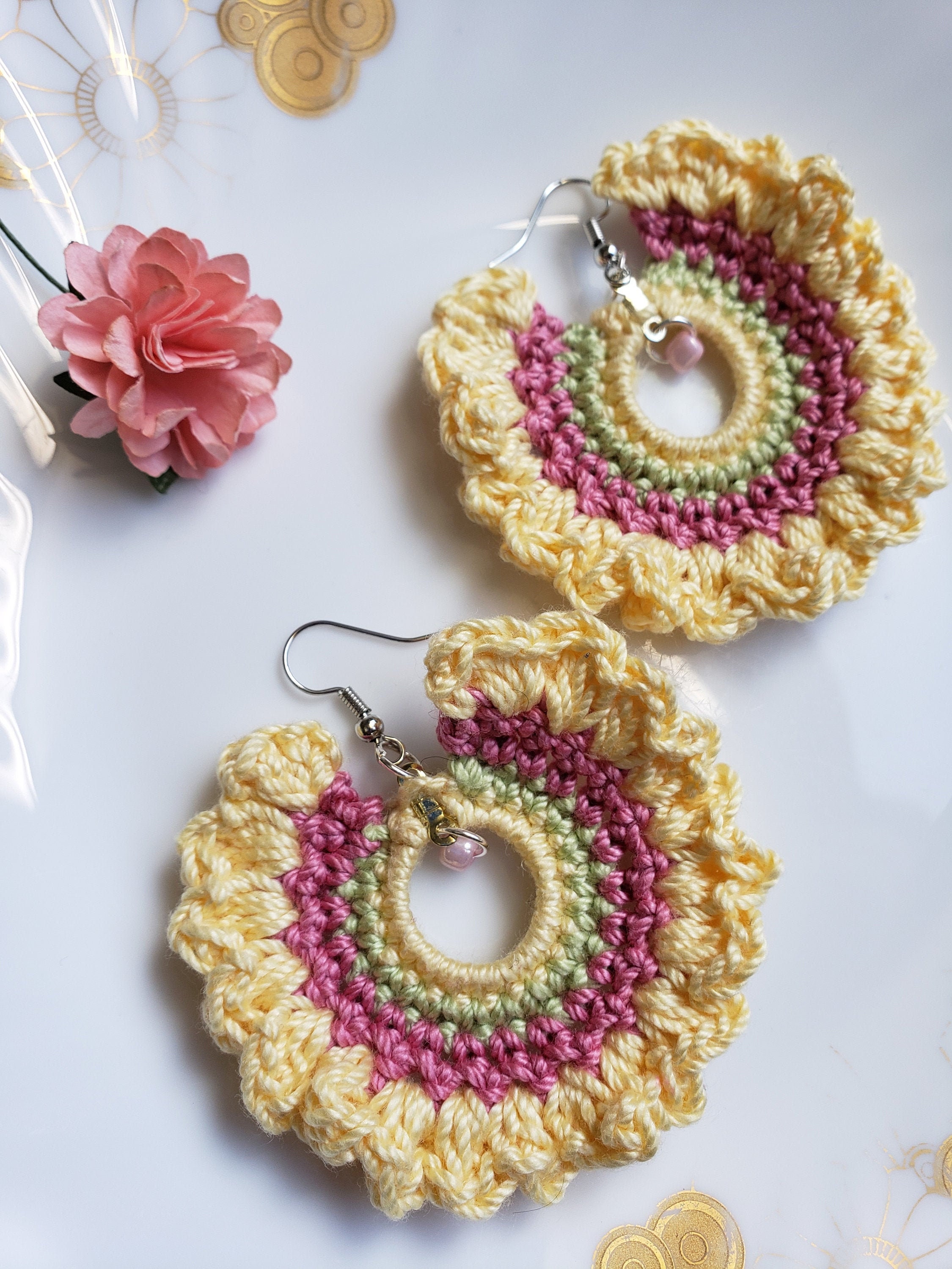 Handmade Crochet Earring Etsy Canada