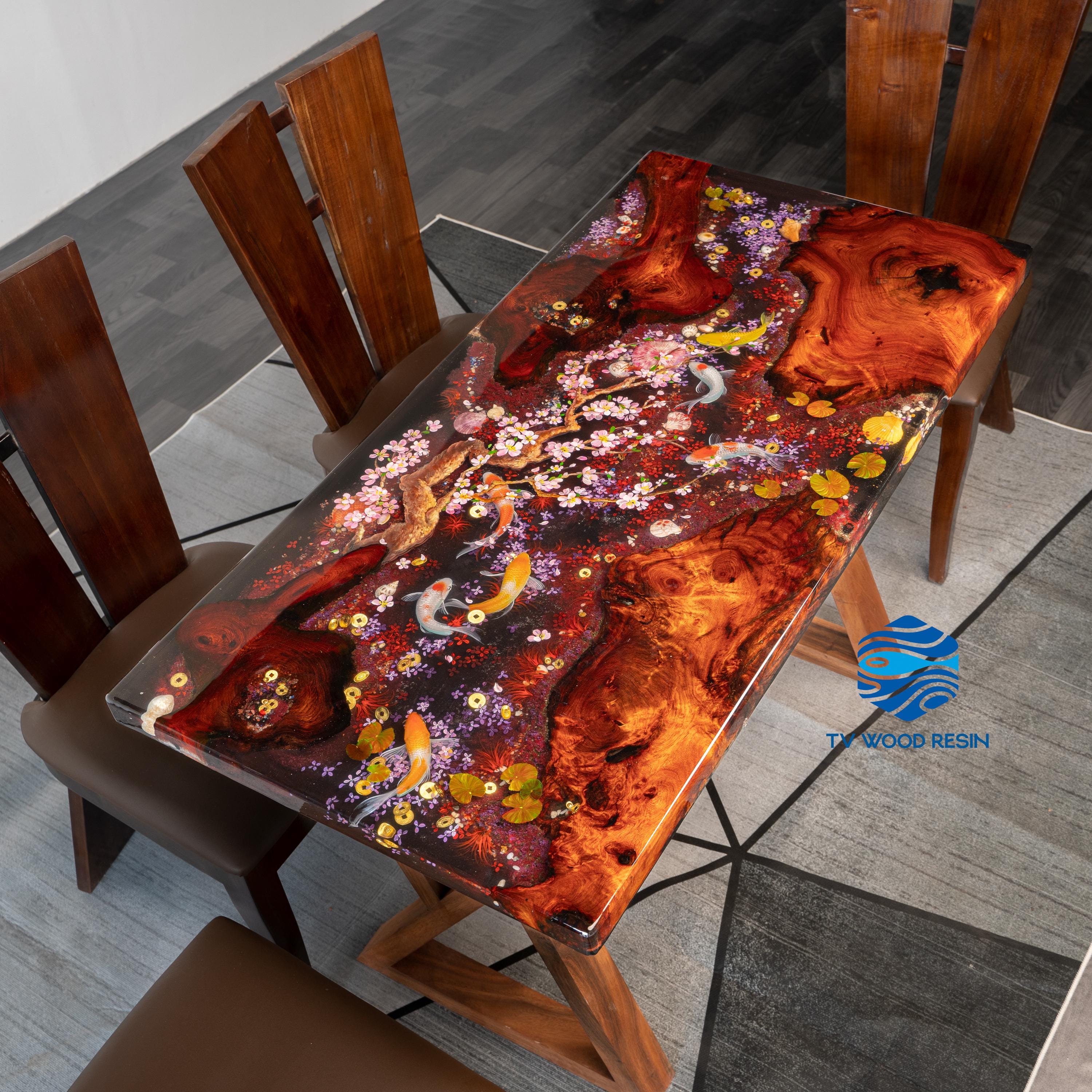 Epoxy tables with fish - Etsy 日本
