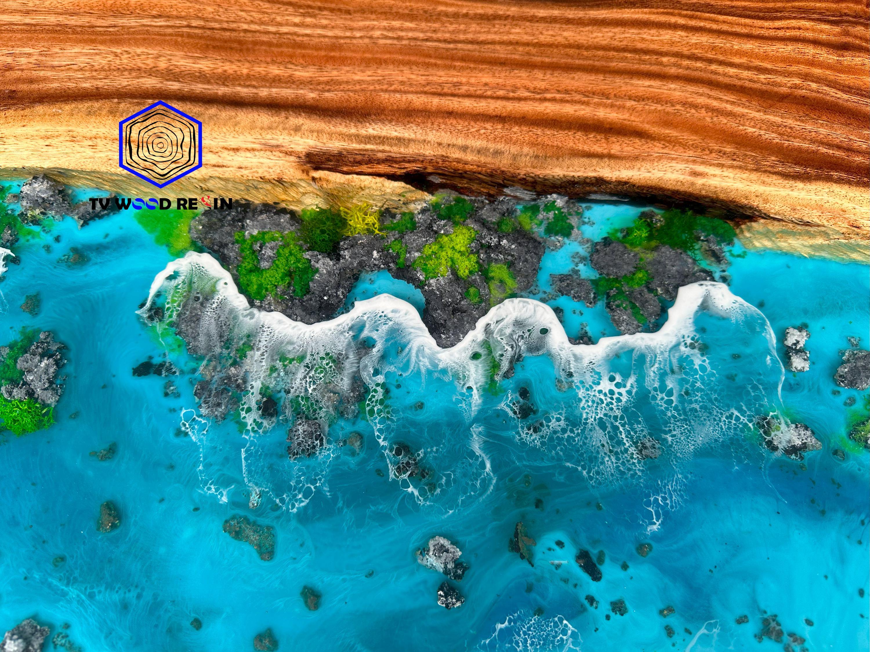 Custom Ocean Table, Epoxy Beach Art Table, Shoreline Diorama – Wall ...