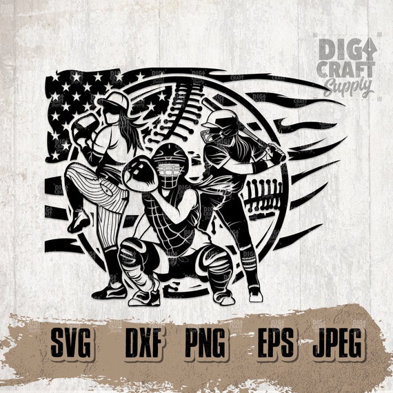 Usa Softball Players Svg Softball Shirt Svg Softball Etsy