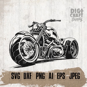 Trike Motorcycle svg, Clipart moto, Biker Dad Cutfile, Big Bike Rally Shirt png, Motorcross Stencil, Extreme Sports dxf, Motorbiker jpg