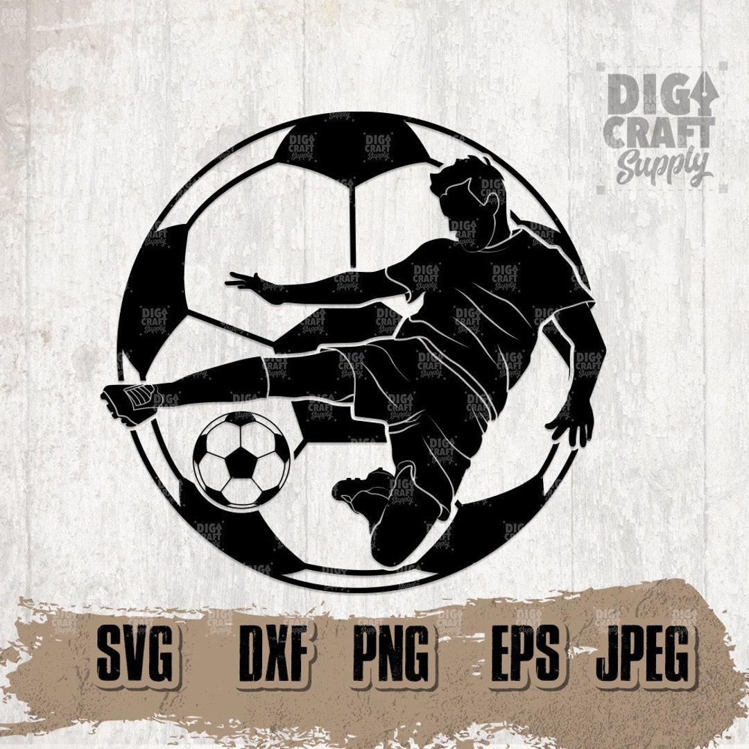 Soccer Player Svg, Soccer Clipart, Soccer Player Png, Soccer Cutfile