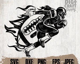 Football Player svg 6, Football Player png, Football Cutfile, Football Digital Download, Football Shirt svg, Football dxf, Football Stencil